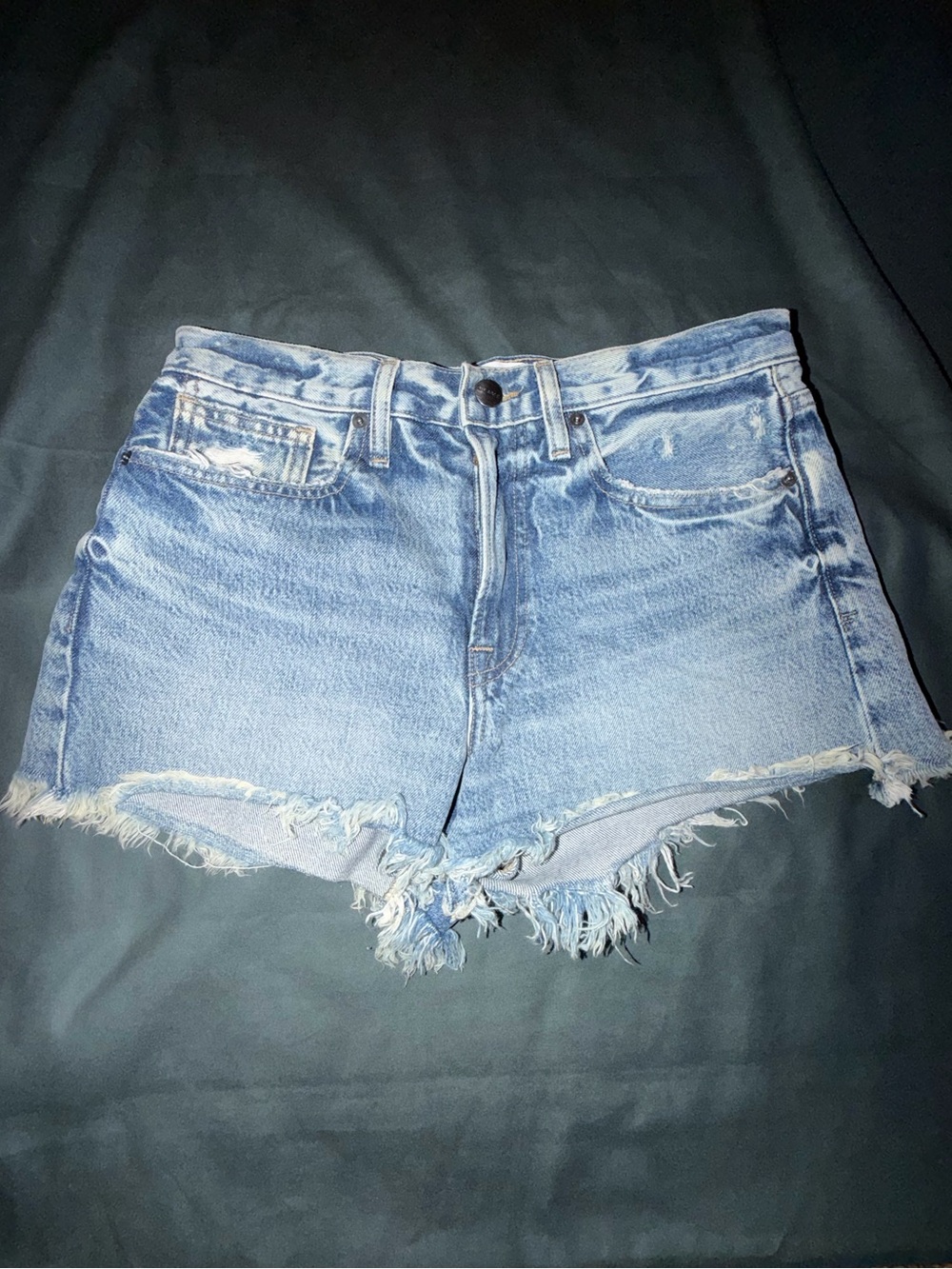 Frame Denim Light Blue Distressed Cutoff Jean Shorts